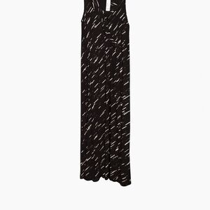 Apt. 9 Black Sleeveless Dress with Ivory Abstract Print XXL